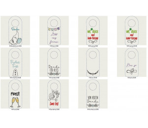 2€ ZUSATZTÜRCHEN 3. Dezember - Stickserie - 12 ITH Flaschenanhänger Vol. 3